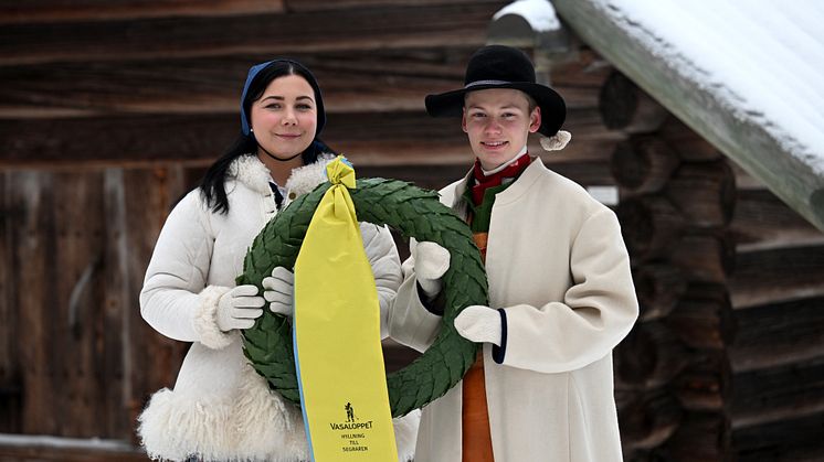 Vasaloppets kranskulla 2023 Alice Larsson och kransmas 2023 Albin Gezelius _ (2)