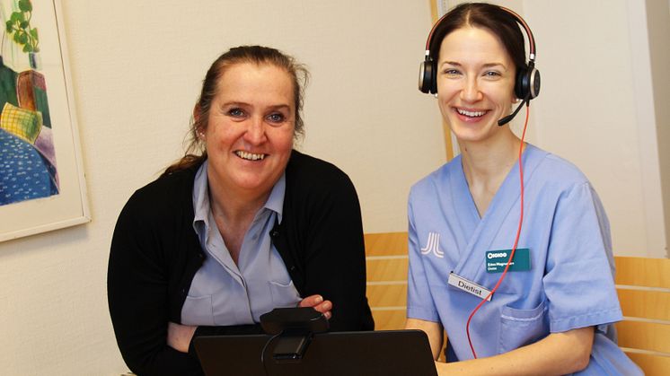 Carina Morén, enhetschef på rehab öppenvård och Erinn Magnusson, dietist.