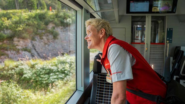 Corina in der Rhätischen Bahn