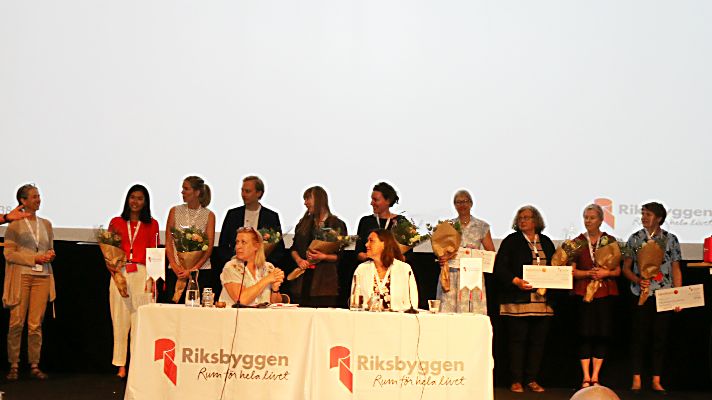 Stipendieutdelning på Riksbyggens Fullmäktigemöte den 16 maj 2018.