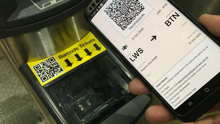 E-tickets open gates with new barcode readers