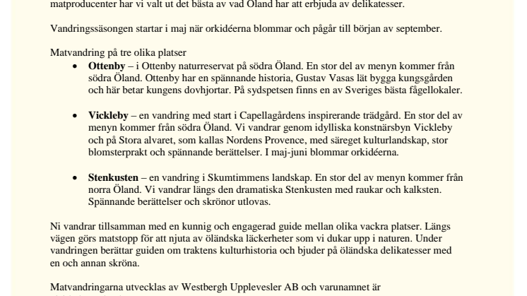 Guidade matvandringar på Öland - 8-års jubileum!