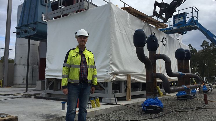 Den nya kulverten blir en mil lång och grävs från två håll samtidigt, berättar Rikard Bondeus, Teamchef Värme på Gislaved Energi AB