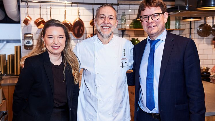 NSC UK director, Victoria Braathen, Michel Roux and the Norwegian Embassy’s Deputy Head of Mission, Øyvind Hernes
