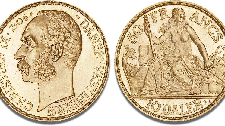 Christian IX, 50 francs / 10 daler 1904