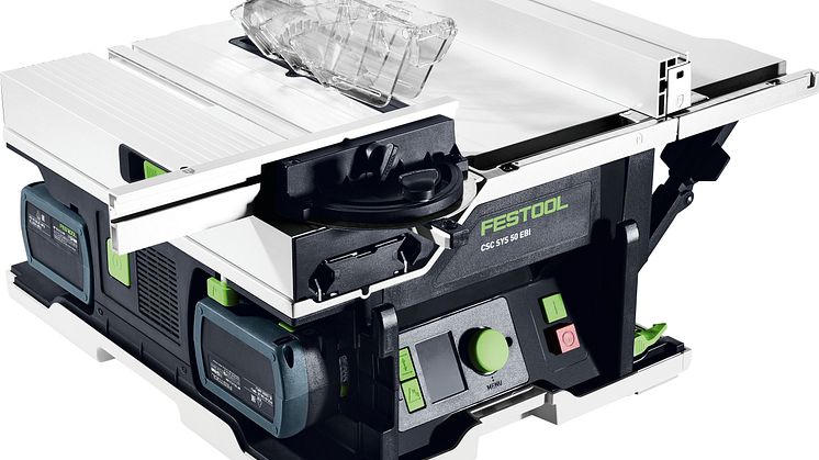 Festools CSC SYS 50 bordsav er lige så præcis som stationært værktøj, og forudbestillingerne strømmer ind. Foto: Festool.
