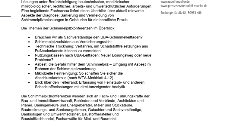 10. Berliner Schimmelpilzkonferenz