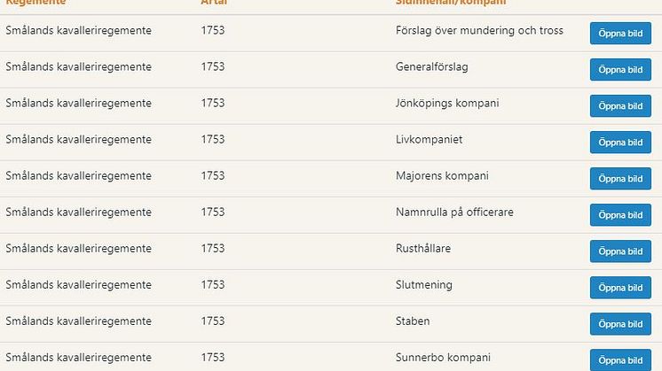 Exempel på hur sökresultatet kan se ut. 