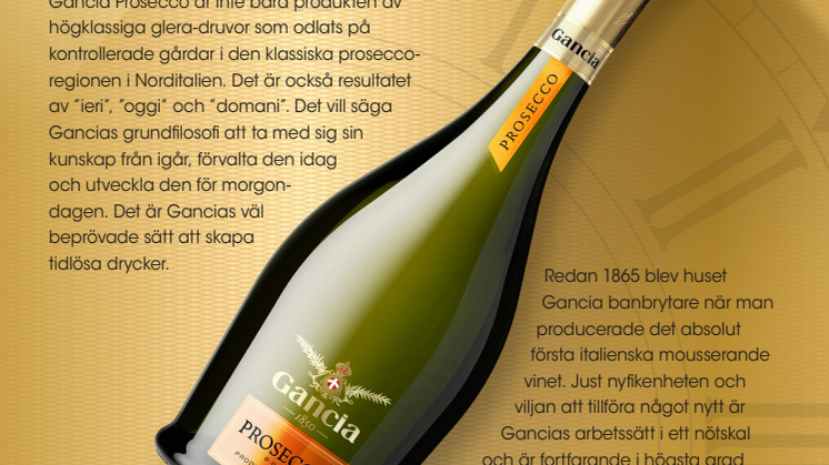 Gancia Prosecco Brut- storsäljare blir nu ännu större!