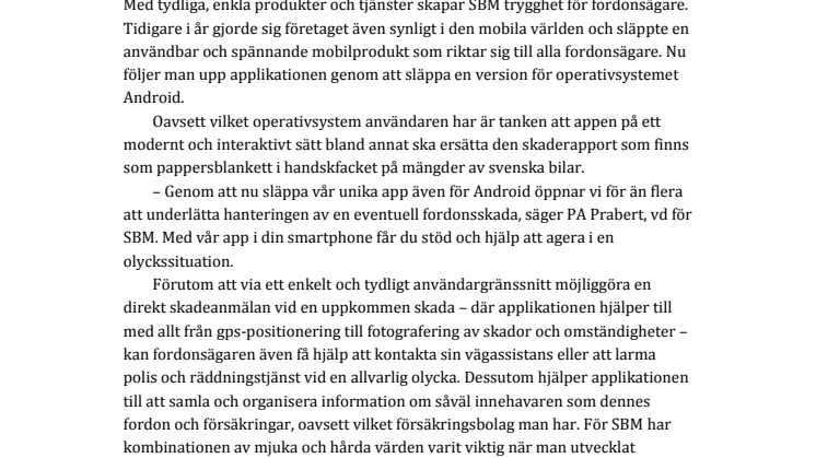 App för smartphones ger stöd åt fordonsägare vid trafikolycka