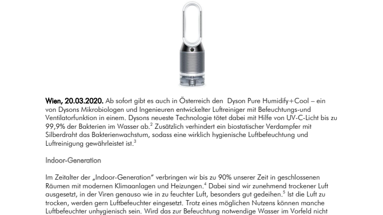 Presseinfo Dyson Pure Humidify + Cool