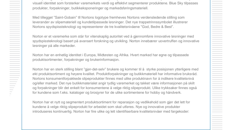 Norton – Et sterkere varemerke ........