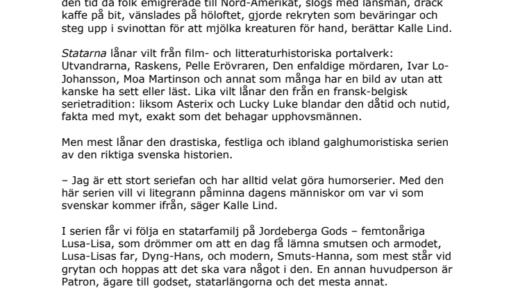 Kalle Lind gör serie om statarna