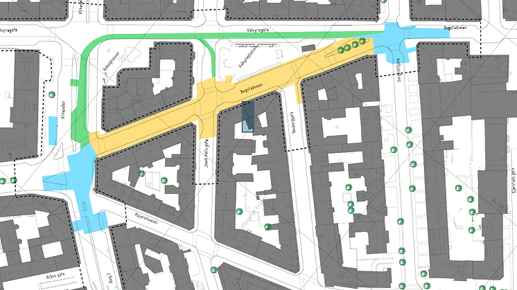 Prosjekt Majorstuen kart over anleggsområdet