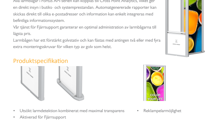 PDF: Larmbågar med förstärkt golvstativ