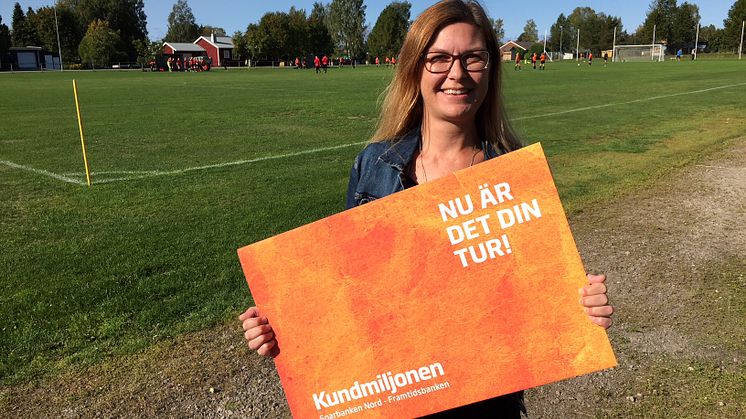 Viktoria Wikström ger sin del av Kundmiljonen till fotbollsföreningen FC Norrsken