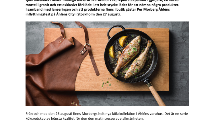 Åhléns först ut att sälja Morbergs nya kökskollektion – i butik från 26 augusti