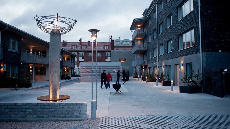 Kvarteret Sparven i Luleå med LED-belysning från Fox Design