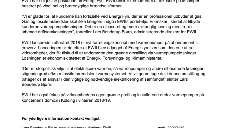 EWII tager vigtigt skridt i elektrificeringen