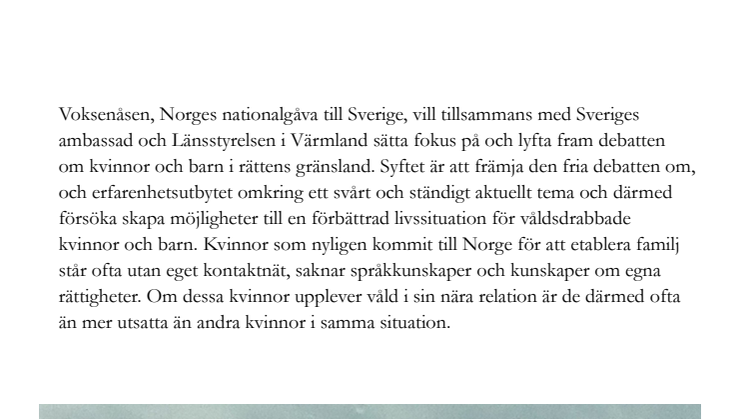 Programblad för konferensen om kvinnor och barn i rättens gränsland