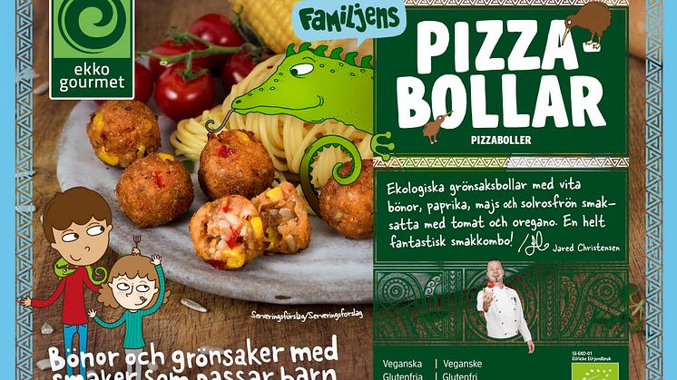 Nu släpper Ekko Gourmet mumsiga och vegetariska pizzabollar för hela familjen! 