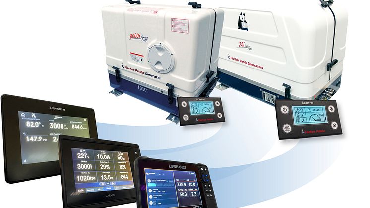Fischer Panda generators can communicate with the leading chartplotters