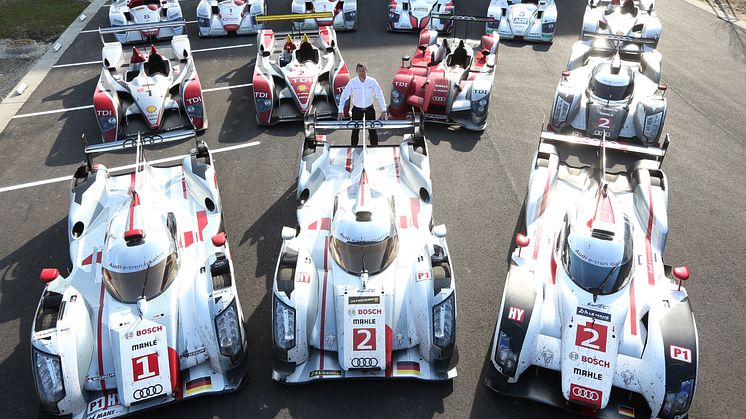 Audis 13 Le Mans vindere samlet for første gang