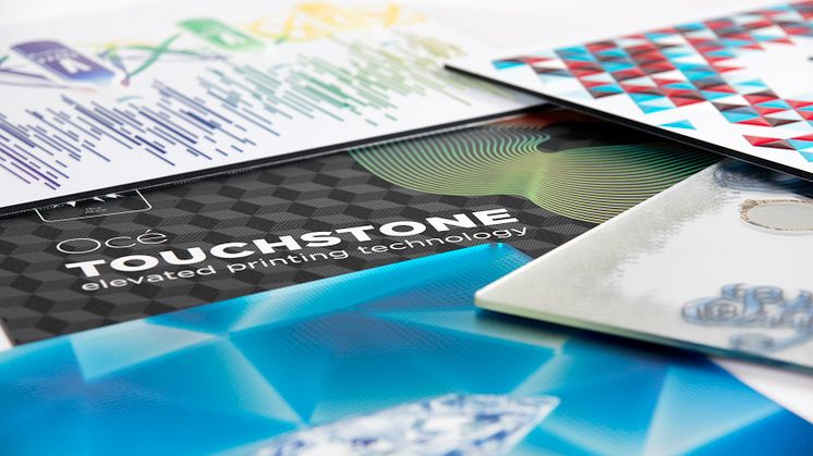Océ Touchstone är en lösning för upphöjt tryck att användas inom digital storformatsgrafik, dekor och förpackningar