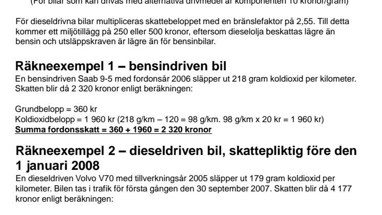 Hur räknas fordonsskatten ut?