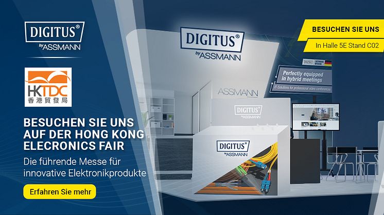 Neuigkeiten: Assmann Electronic zeigt auf der HKTDC in Hongkong internationale Präsenz