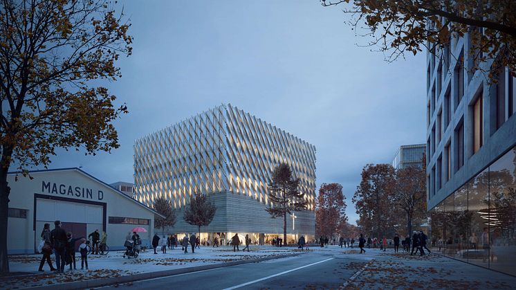 Arkitektbyrån Elding Oscarsons förslag på den nya kyrkan i Frihamnen.