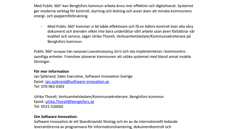 Bengtsfors kommun byter ut Diabas för modernare dokument- och ärendehantering