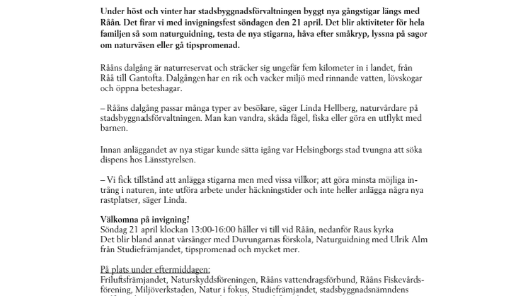 Kul för stora och små i Råådalen söndag 21 april