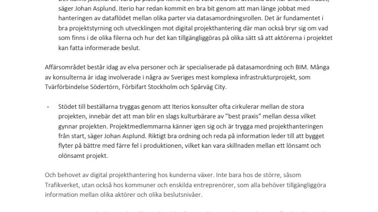 Iterio rekryterar gruppchef från Sweco i digital satsning 