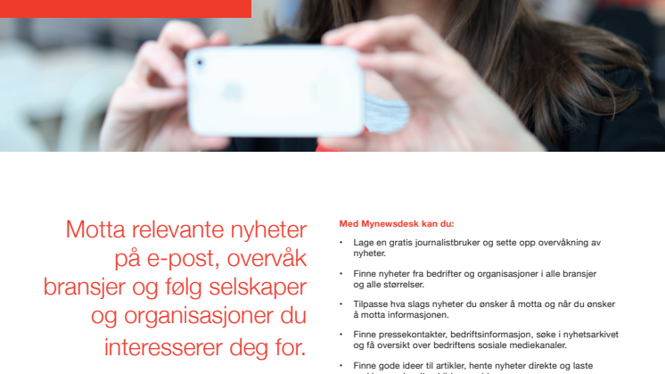 Hvordan kan journalister bruke Mynewsdesk? 