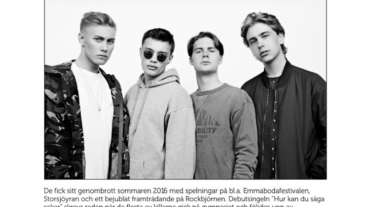 Svenska succégruppen Hov1 spelar på Furuvik
