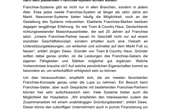 Ab in die Selbstständigkeit: So finde ich das passende Franchise-System