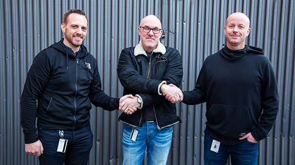 Mikael Kalldin, Crister Isaksson och Marcus Dressle är nöjda över samarbetet och att kunna få ut det bästa av varandra. 