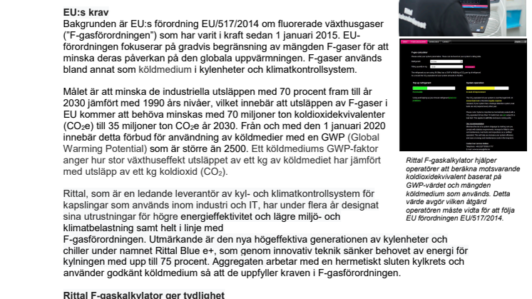 Spara på klimatet och följ reglerna med Rittal