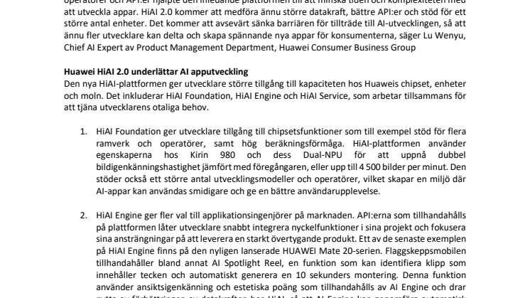 Huawei satsar på att skapa den ultimata AI-upplevelsen