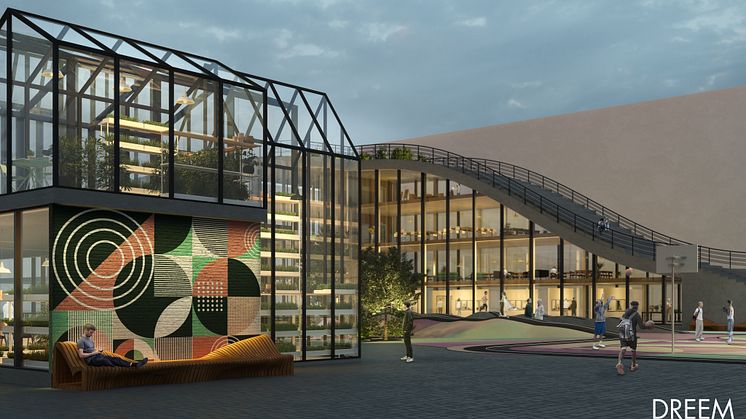 C-PARK. Visionsbild för transformerad parkeringsplats