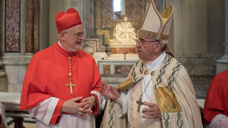 Påve Franciskus och kardinal Arborelius 2017