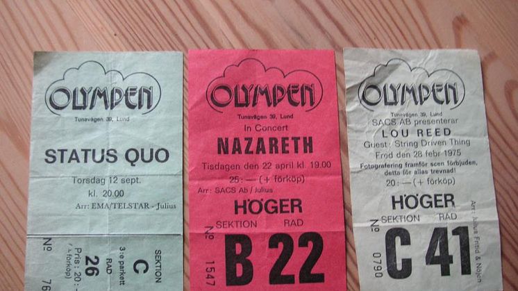 Olympenbiljetterna som dom såg ut innan datasystemen tog över