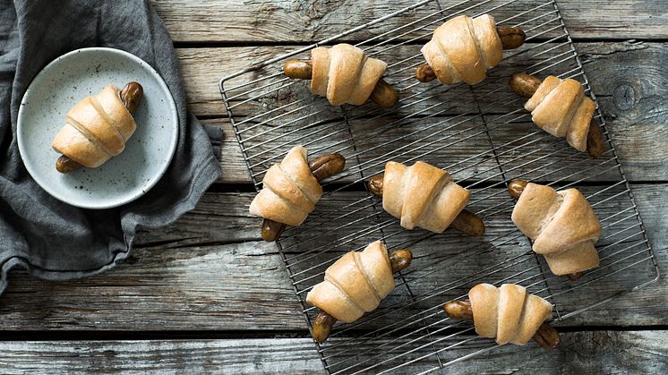 Pølsehorn med fuldkorn