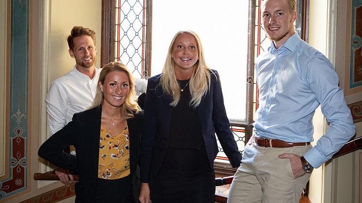 Från vänster: Gustaf Englund, Stina Andersson, Sara Gagner, Andreas Wilsson