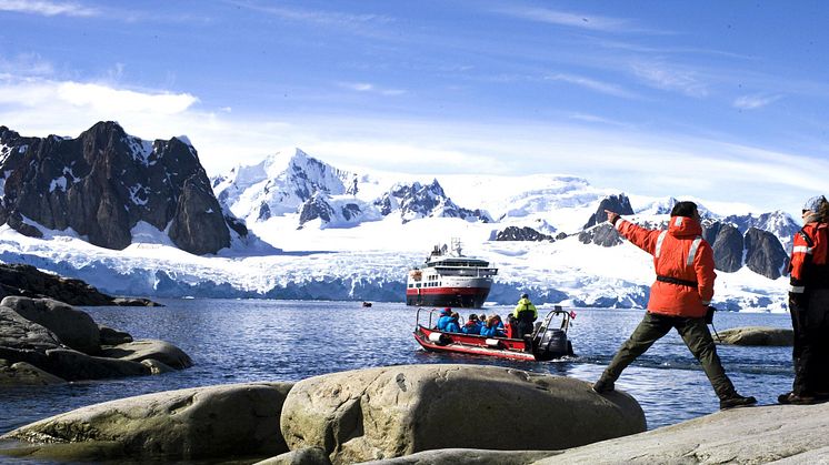 Landing at Petermann Island, Antarctica PHOTO: CAMILLE SEAMAN