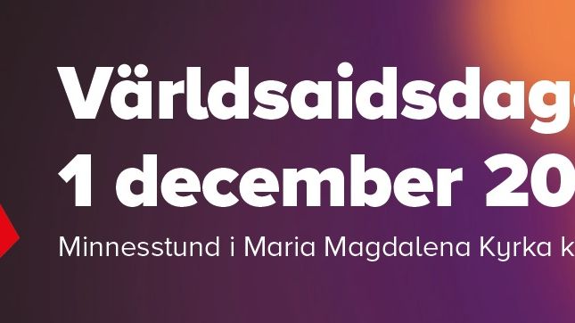 Världsaidsdagen 1 december - Minnesstund och konsert