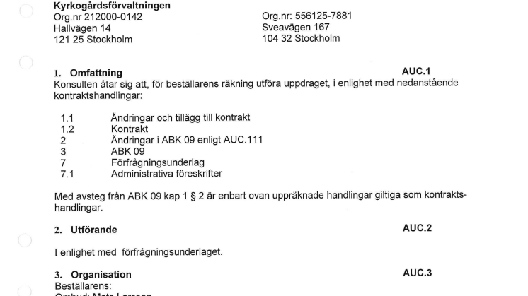 Kontrakt projekteringsledning Järva, start 1 aug 2016