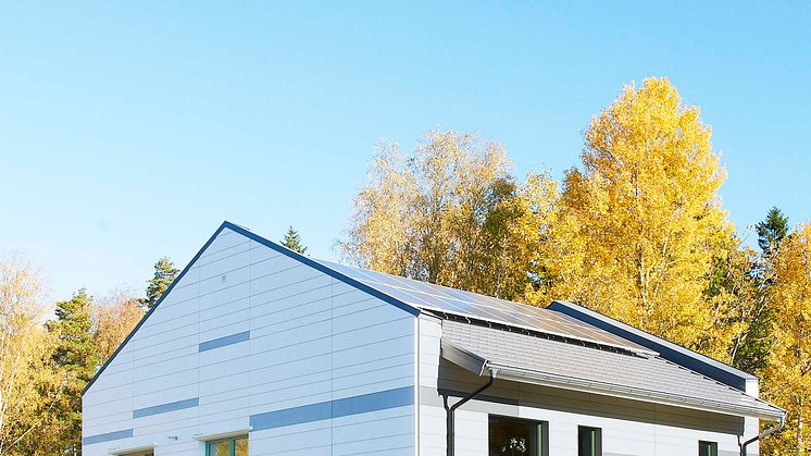 Solceller från Monier på Passivhus Fiskarhedenvillan