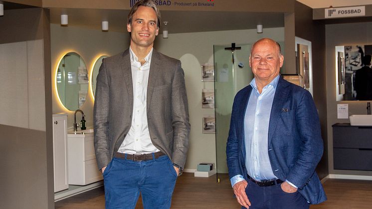 Håkon G. Kristiansen, strategidirektör i Mestergruppen, och Thorbjørn Theie,  Vd VVS Norge.